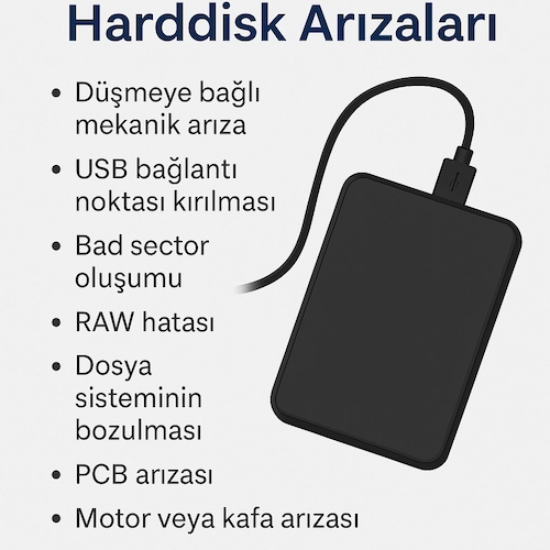 harici harddisk sorunlari arizalari
